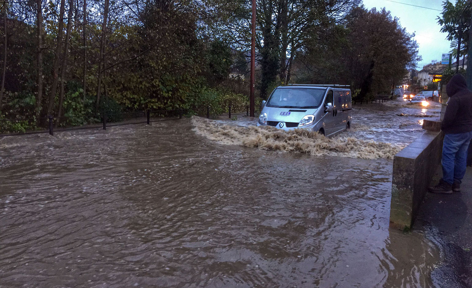 Roads across Bath severely affected by flooding following torrential