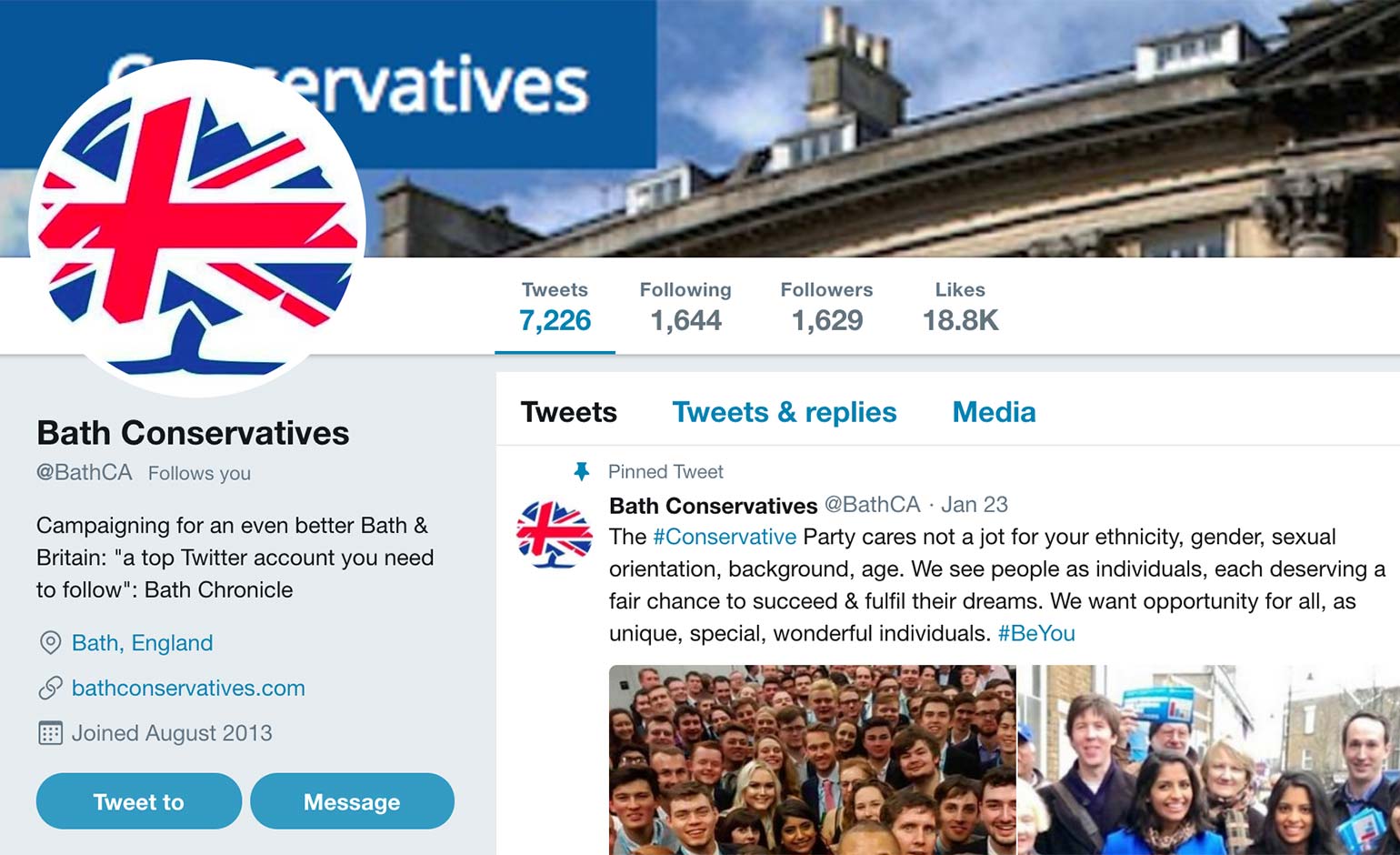 Bath Conservatives apologise for 'illjudged' tweet on food poverty