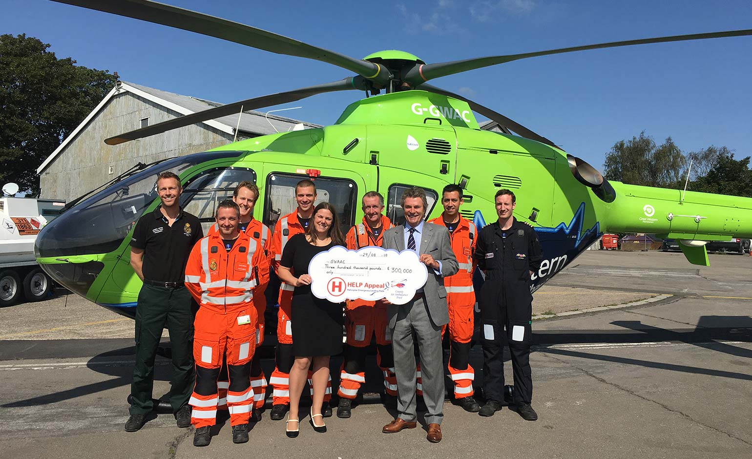 Great Western Air Ambulance Charity receives £300k to fund new helipad