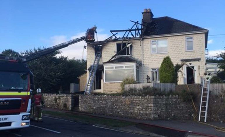 Fire crews tackle significant blaze at house on Bristol Road in Radstock