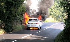 Audi destroyed as firefighters tackle vehicle blaze on Lansdown Lane