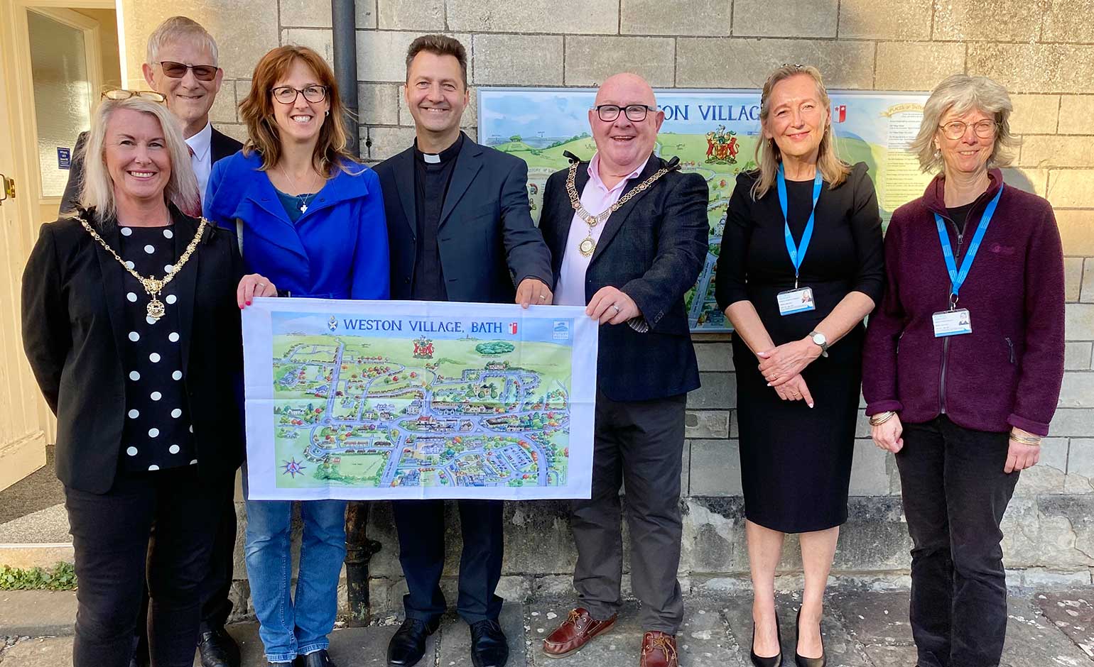 Historical map of Weston village unveiled by the Mayor of Bath Bath Echo