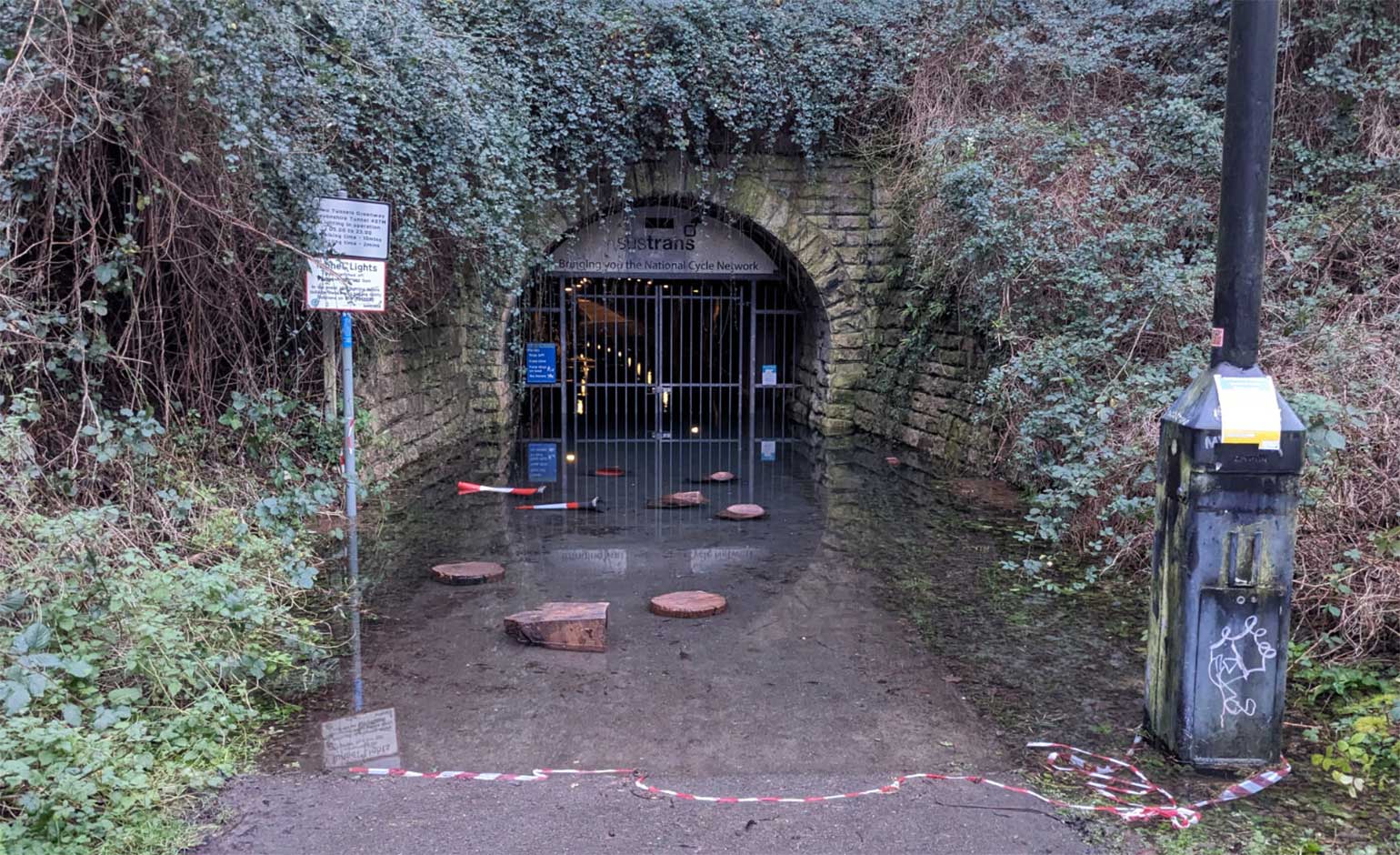 Devonshire Tunnel reopens then closes again after heavy rainfall