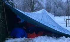 Unexpected snow hits Julian House’s Big Bath Sleep-Out event