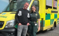 Motorcyclist who survived collision is reunited with paramedic ‘saviour’