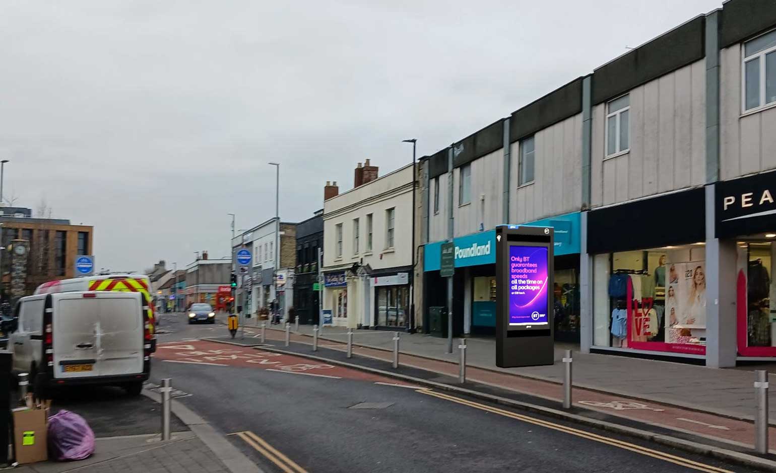 Concern about proposed Street Hub on pavement in Keynsham