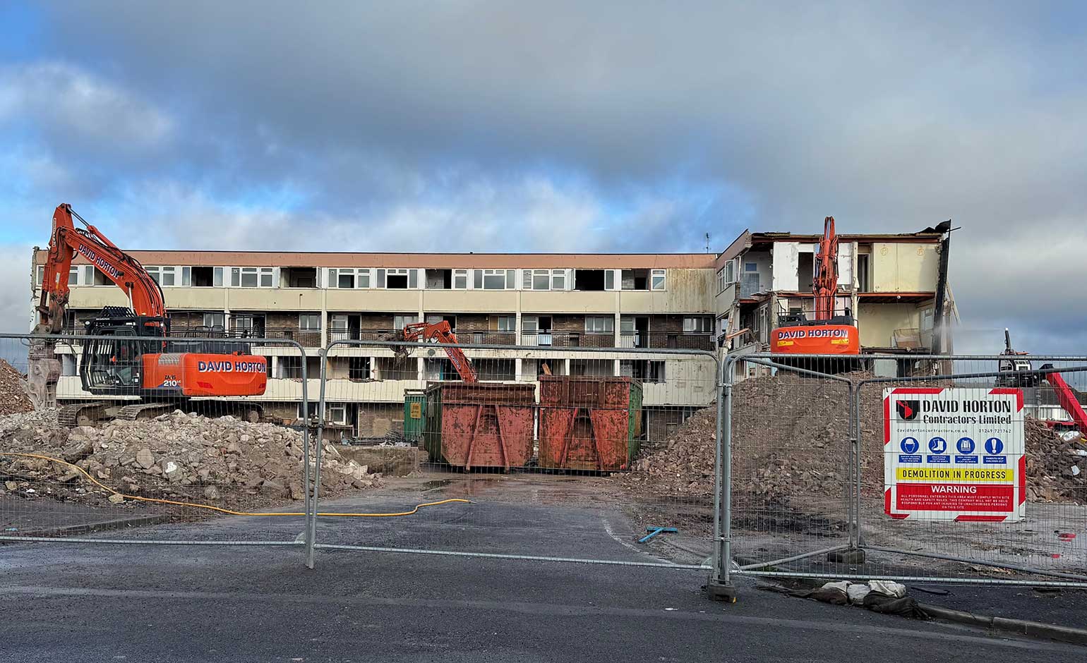 Landmark flats are demolished ready for £16m housing development