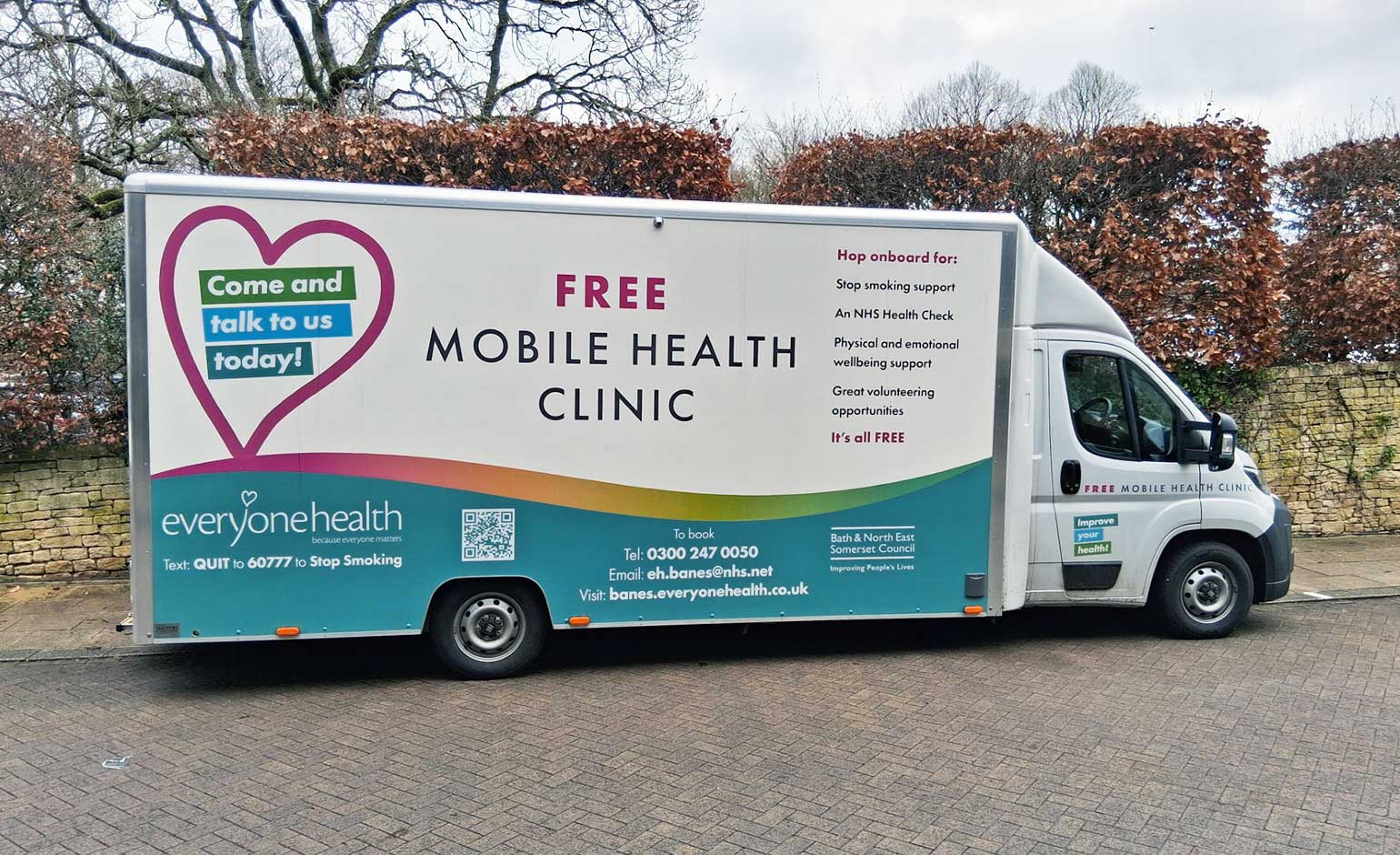 Locals being encouraged to visit mobile wellness van to quit smoking