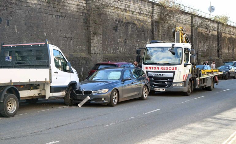 Collision on Lower Bristol Road in Bath sees driver taken to hospital