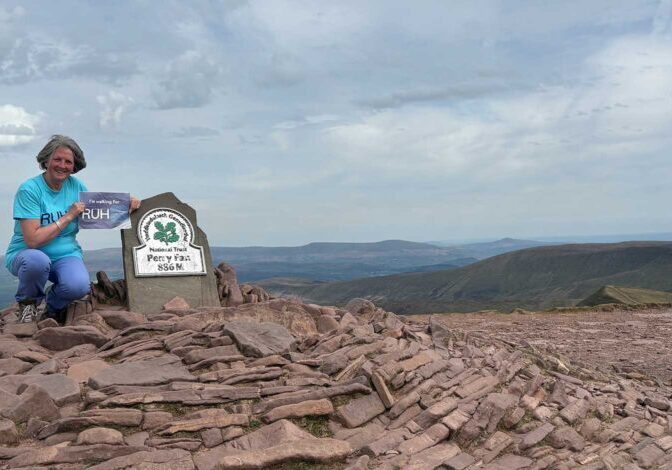 Nic Noble at Pen y Fan earlier this year | Photo courtesy of RUHX