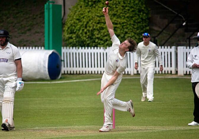 Bath 2nd XI on the attack during their West of England Premier League Bristol & North Somerset clash with visiting Knowle 1st XI on Saturday 2nd May | Photo © Liz Bugg